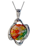 Millefiori Glass Flower pendant